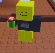 A player holding a Buttercup seed.