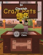 Photo of the Cheetah when it's ready to claim.