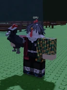 Player holding a Woodpecker