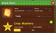 MapleResinCropmastery.png (352 KB) Maple Resin stats.