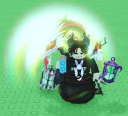 A player holding a Rainbow Crimson Thorn seed.