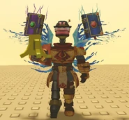 A Buddhas Hand being held by a player.