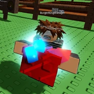 Gem Chest being held by a player.