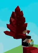 Player holding a Crimson Thorn.