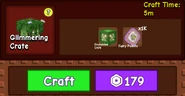 Glimmering Crate Crafting Menu.png (100 KB) The Glimmering Crate in the Fairy Event crafting bench.
