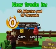 A trade with an offer for the Large Toy.