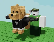 A player holding Woody.