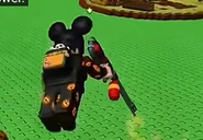 Kreekcraft holding the gear.