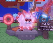 Kitsune Animation with a 5/5 Corrupt meter and a 1/5 Tranquil meter.