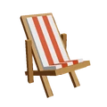 Red Short Beach Chair