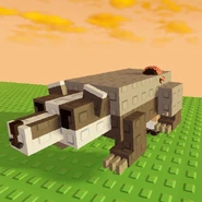 A player holding the Badger pet.