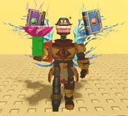 A player holding a Pinkside Dandelion Seed.