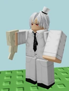 A player holding the Vampire Fang.