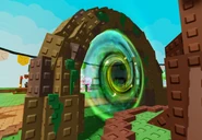The portal in the Farmers Market which teleports players back to the gardens.
