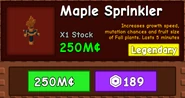 The Maple Sprinkler on stock