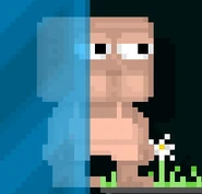 A player holding their breath underwater
