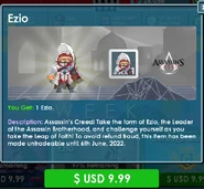 Ezio's purchase screen