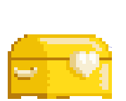 An enlarged image of a Golden Booty Chest with a transparent background.