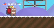 A player wearing Santa's Super Sack