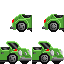 The sprites of the car version of the Go-Go-Growformer!.