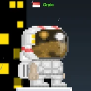 A player wearing the full Astronaut set