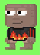 A player wearing the Flame Tee