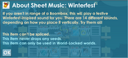 Description of Sheet Music: Winterfest.