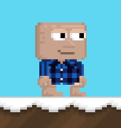 A player with Lumberjack Coat - Navy equipped