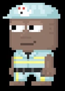 A player wearing the full B.O.O. set