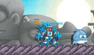 A player wearing the full Armored WinterBot set.