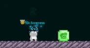 A player wearing the Aquatic Volcanic Crown.