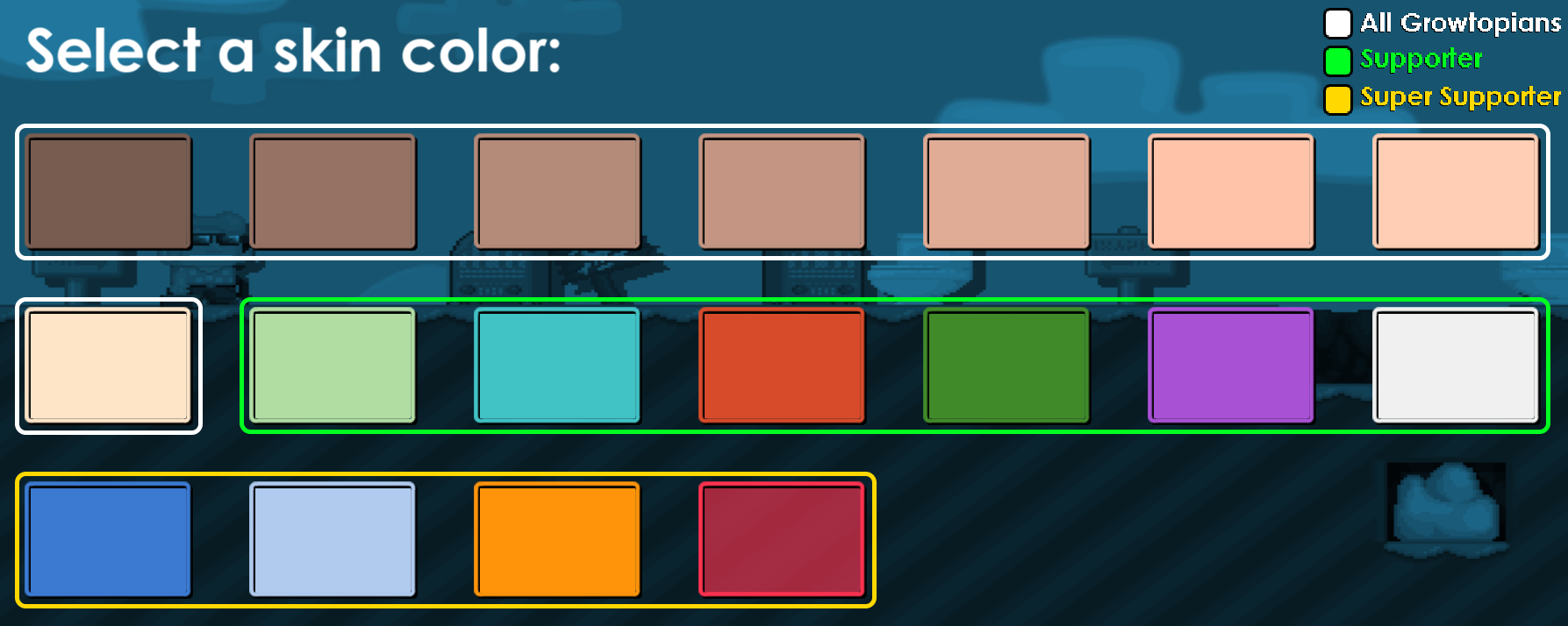Skin Colors Growtopia Wiki Fandom