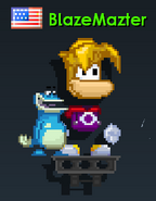 A player wearing the Rayman set