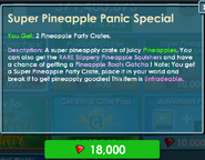 Tier 1's purchase screen as of 2022. The Pineapple Gift Box is still referred to by its old name (Pineapple Roots Gatcha).