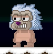 A player with the Abominable Snowman Mask equipped.