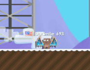 A player wearing the Wings of Deepest Winter