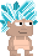 A player wearing the Ice Shard Hair.