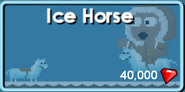 An old image of the Ice Horse's store button.