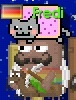 Another player with the Nyan Hat equipped[5]
