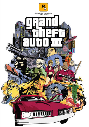 Grand Theft Auto GTA III 3 Double-Sided Poster/Map Rockstar