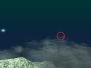 Screenshot of a falling dot
