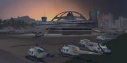 The helicopters with the Rockstar logo on them in GTA III.