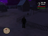 An armed figure attacks the Player.