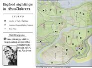 GTA SA map of Bigfoot sightings & footprints.