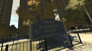 The Westminster Towers sign.