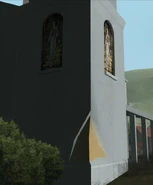 Bayside Church Tower.png (270 KB) The damaged belfry of the church.