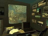 UFO map in office.