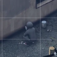 Hooded pedestrian in GTA V.