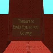 The "No Easter Eggs" sign.