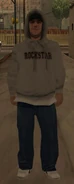 The drug dealer with the hoodie.